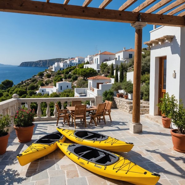 Quels sont les avantages de louer une villa en Grèce avec des excursions en kayak et des ateliers de poterie?
